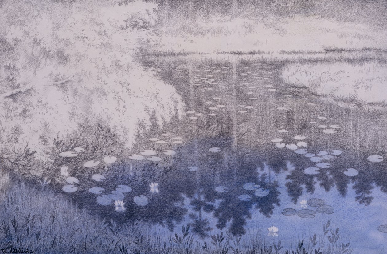 There Lies a Pond in Svartebudale by Theodor Kittelsen