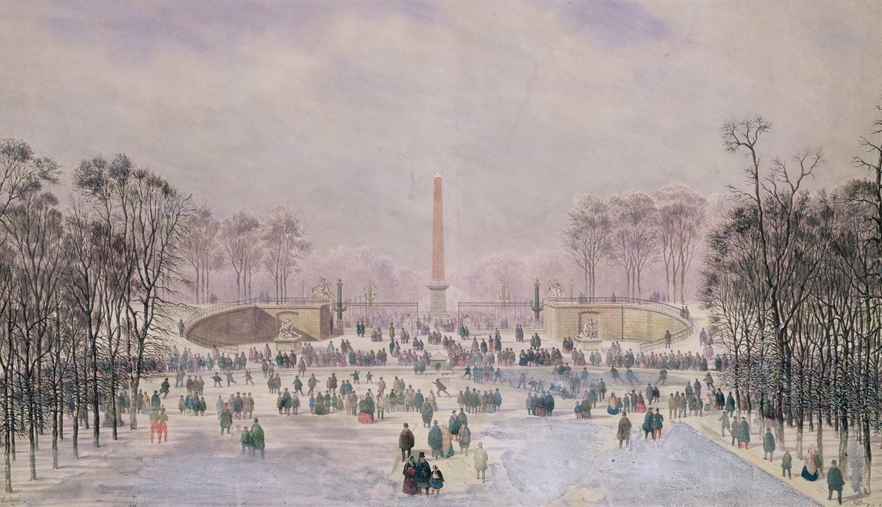Skating in the Tuileries by Theodore Jung: Fine art print