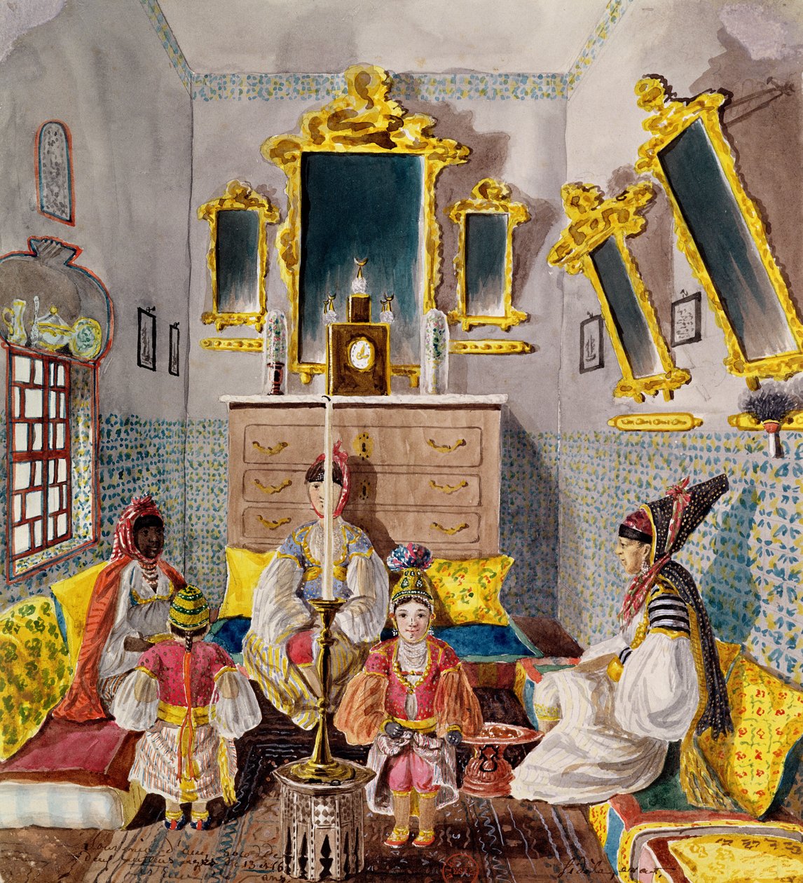 Algerian Interior, c.1835 by Theodore Leblanc