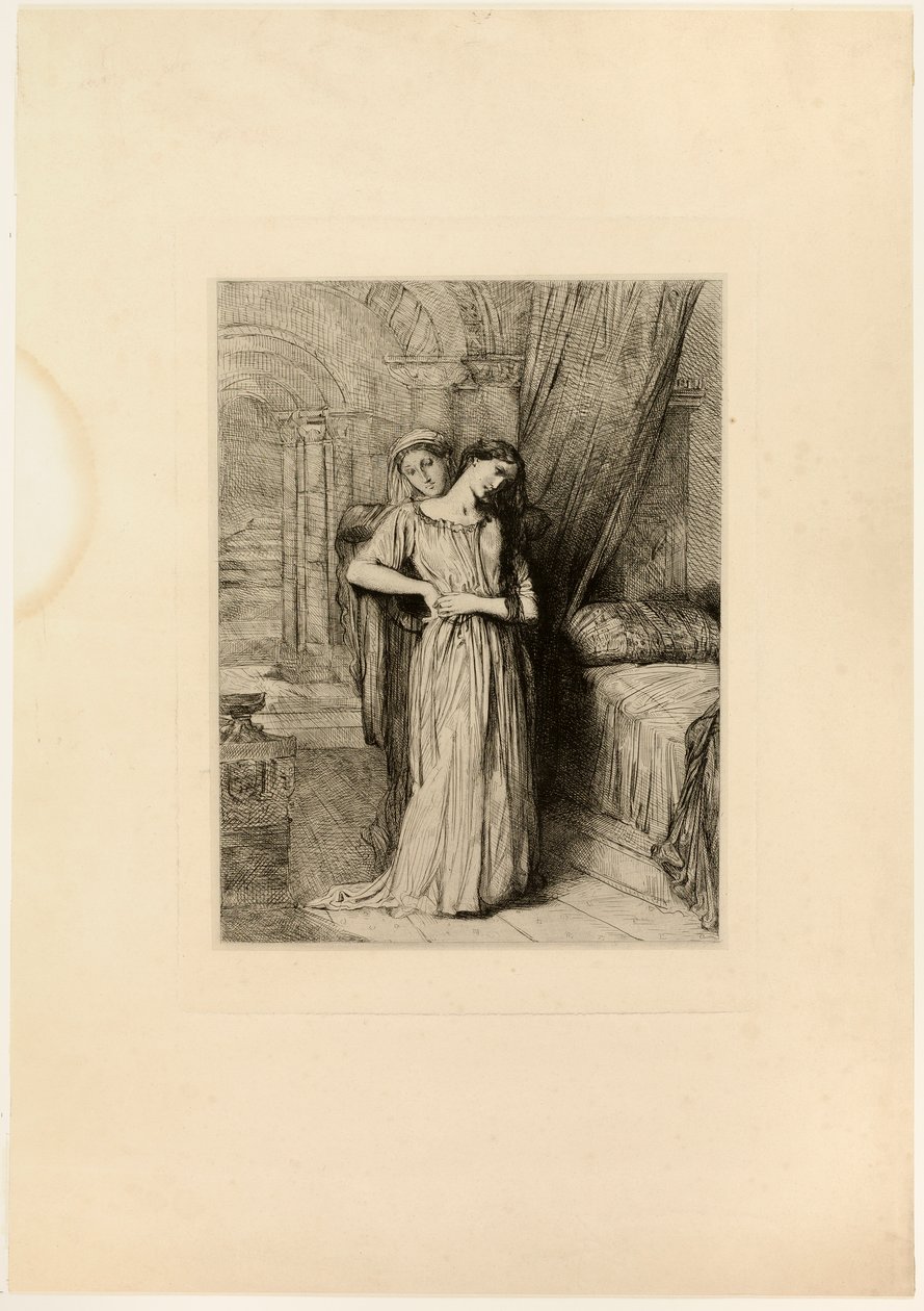 If I Do Die Before Thee, plate eight from Othello by Théodore Chassériau