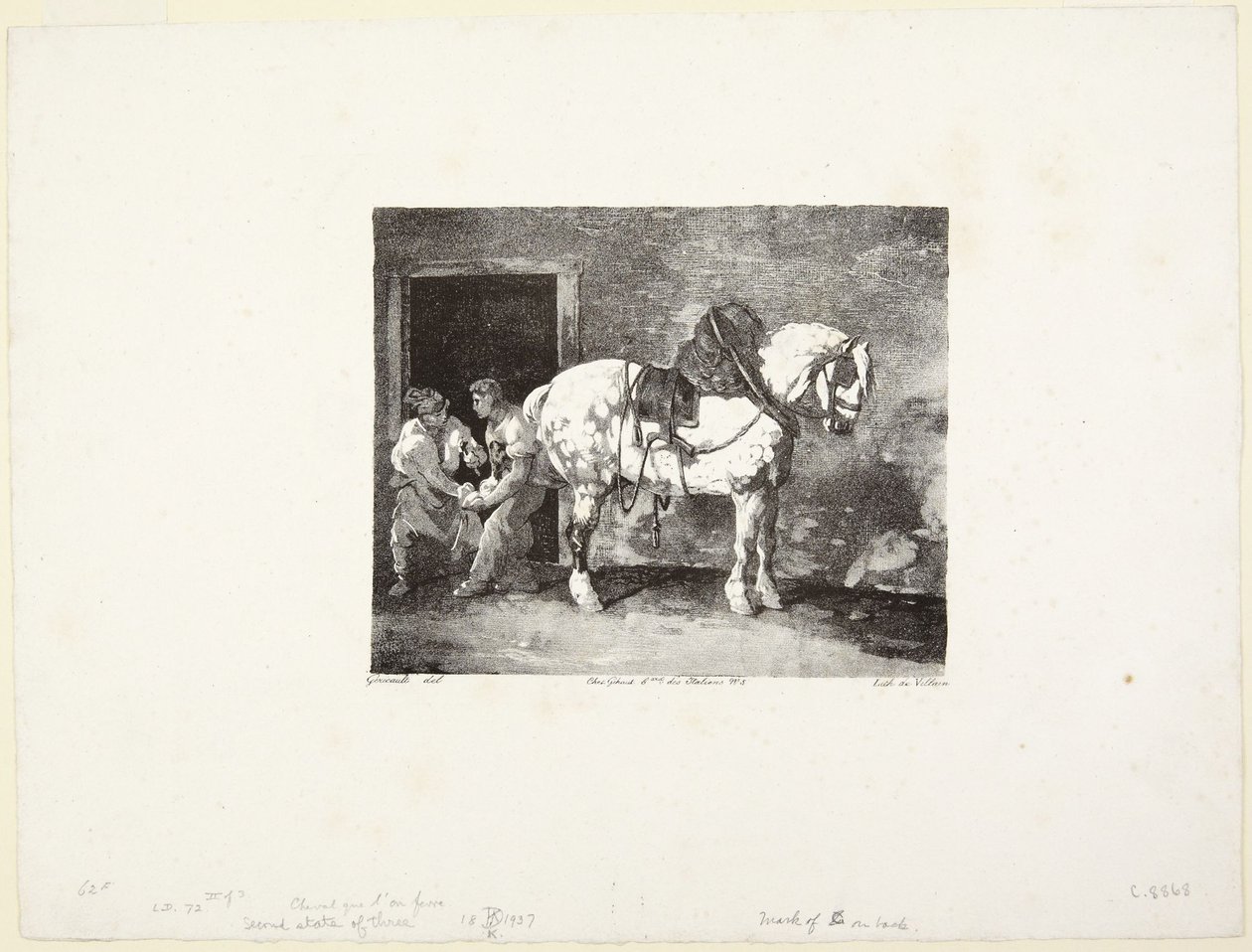 A Horse Being Shod by Theodore Gericault