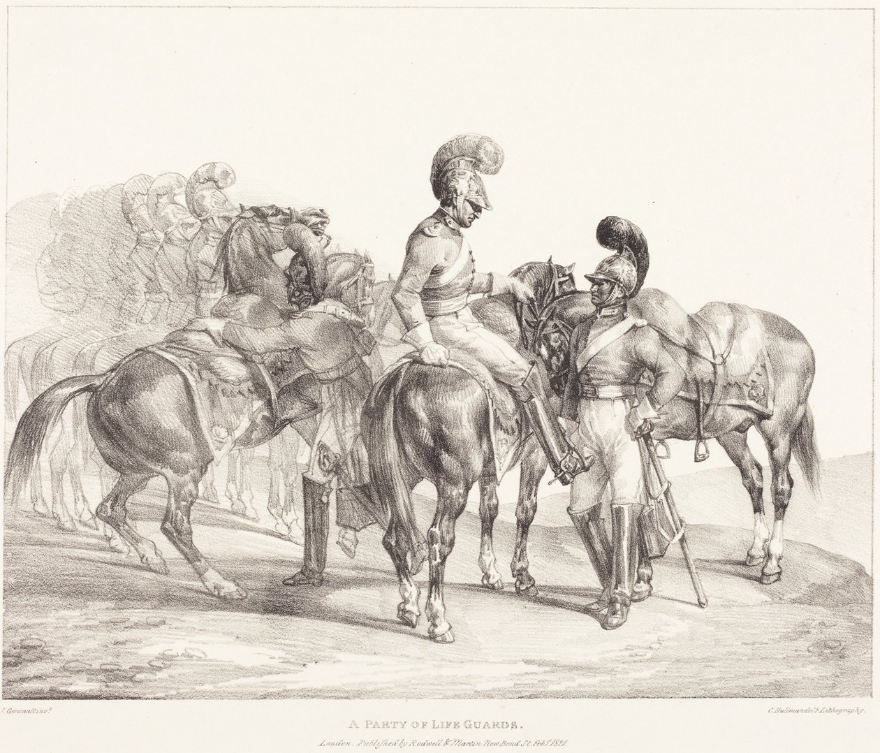 A Party of Life Guards by Theodore Gericault