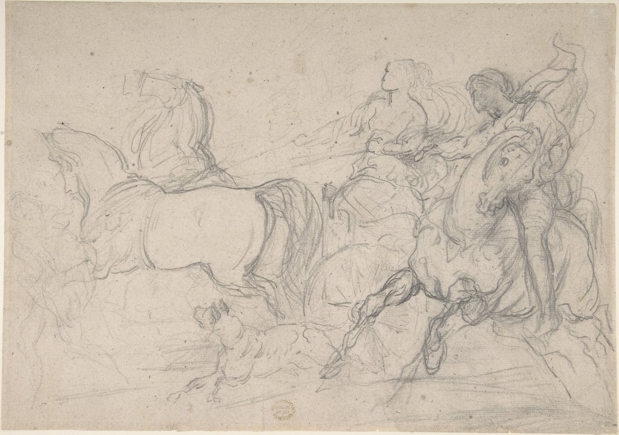 Charioteer and Horseman by Theodore Gericault