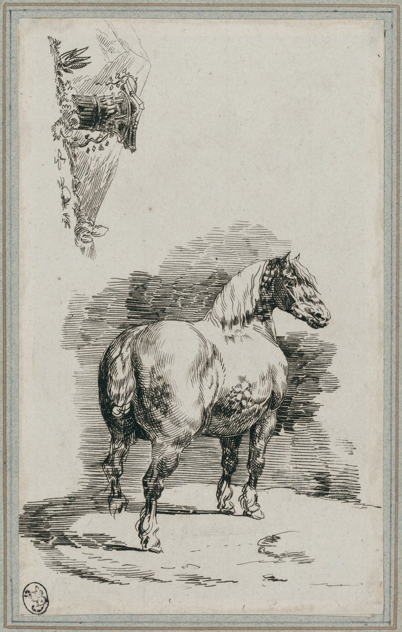 A Dapple-Gray Horse by Theodore Gericault
