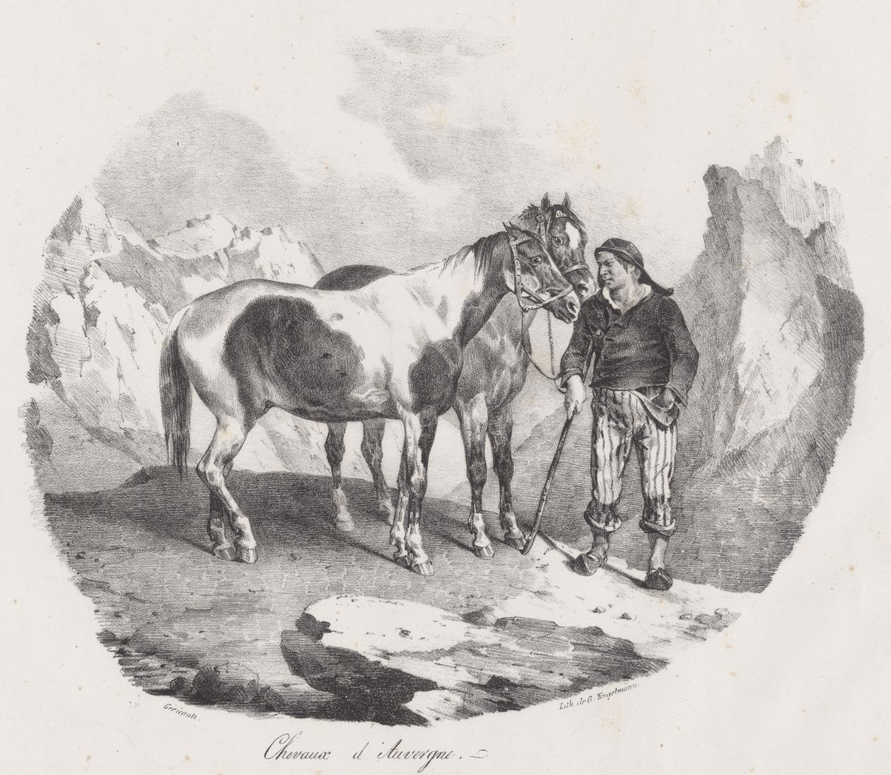 Auvergne Horses by Theodore Gericault