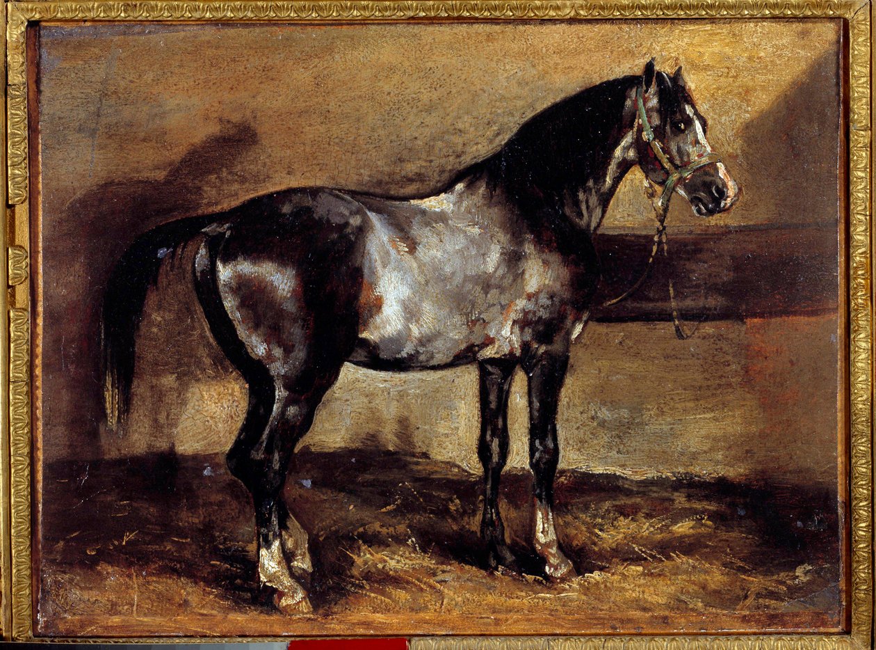 Grey Horse at the Ratelier by Theodore Gericault
