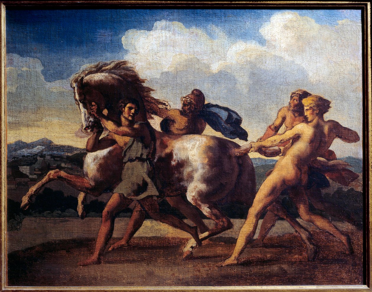 Horse Stop by Slaves by Theodore Gericault