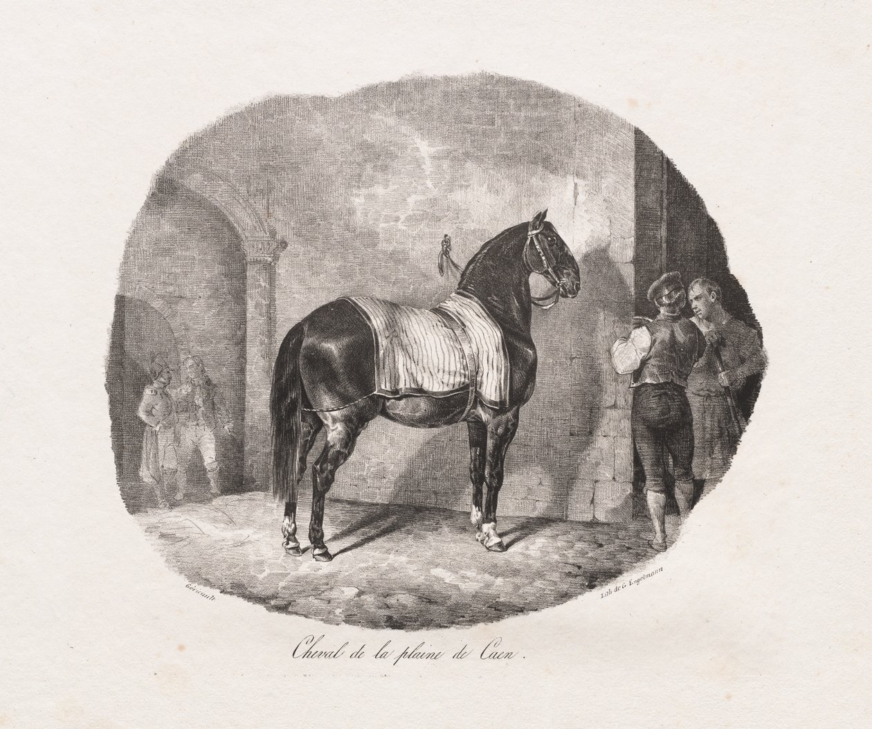 Lithographed Studies of Horses: Pl. 7, Horse from the Caen Plain by Theodore Gericault