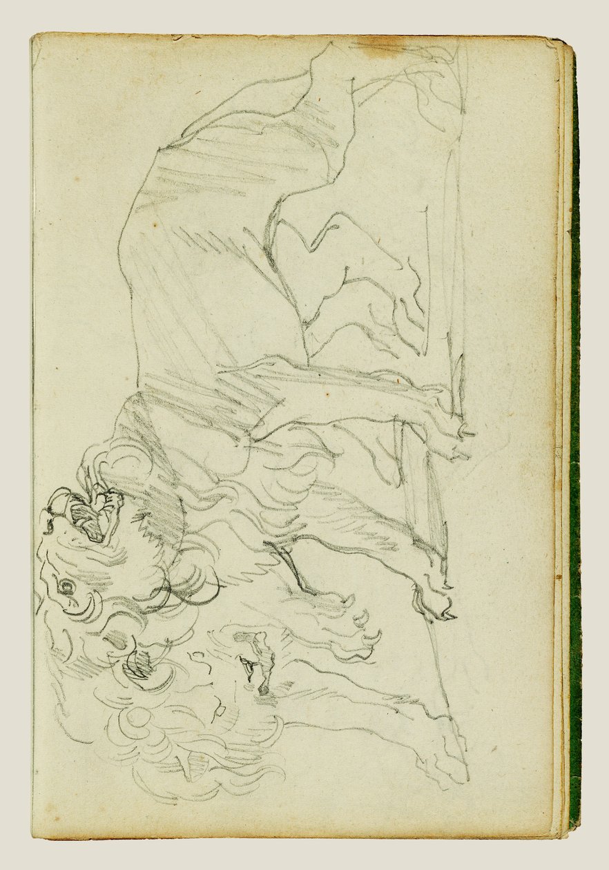 Pair of Lions by Theodore Gericault