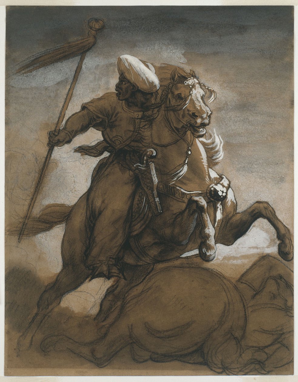 Turkish Cavalier in Combat, c.1818 by Theodore Gericault