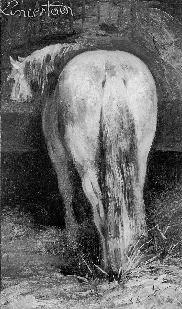 Uncertain, the Horse in the Stable by Theodore Gericault