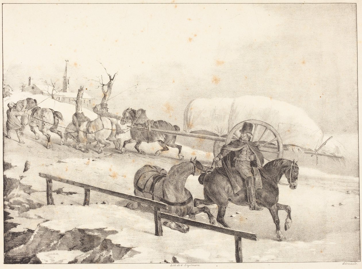 Wagoner Climbing a Hill by Theodore Gericault