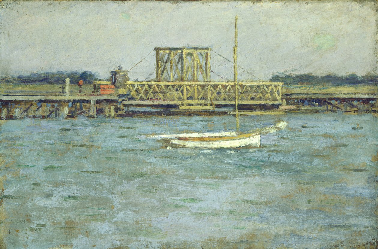 Drawbridge - Long Branch Railroad by Theodore Robinson