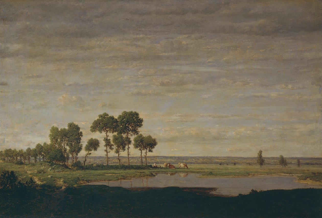Spring, Pond by Theodore Rousseau