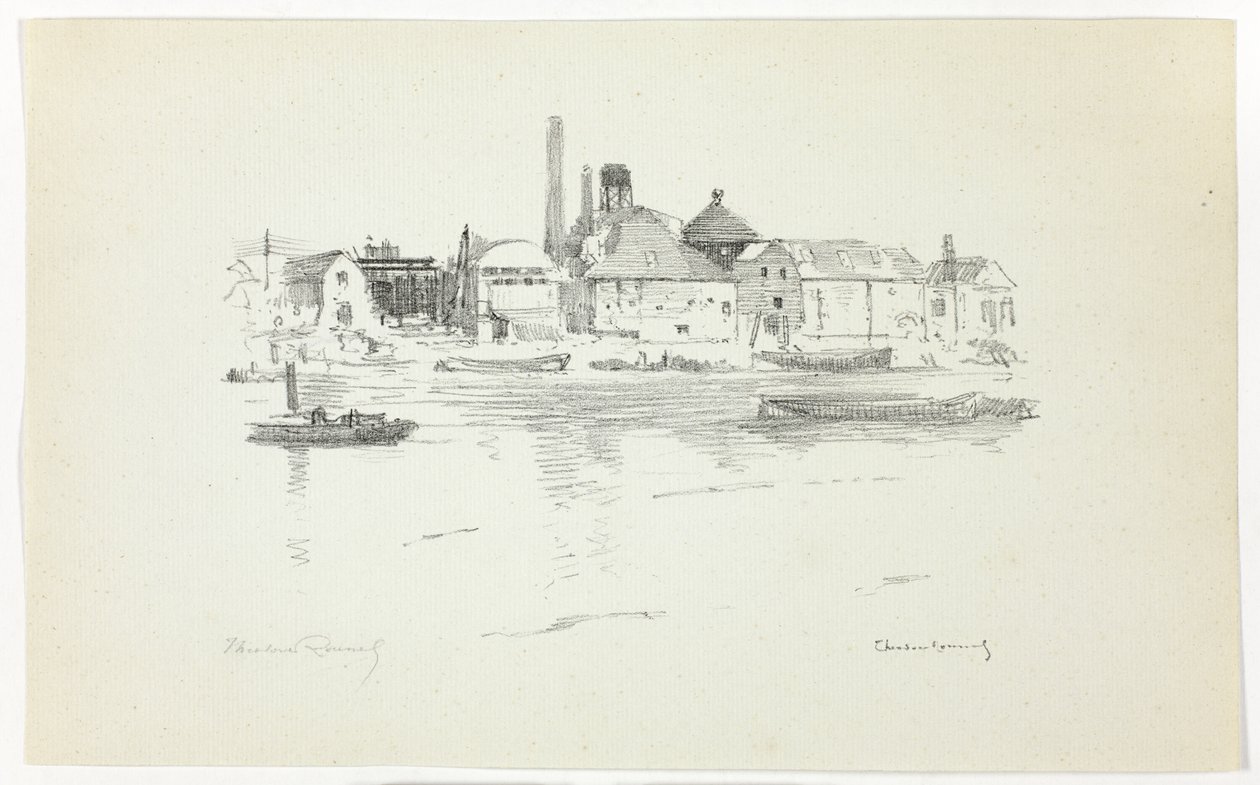 Battersea from the River, Low Tide by Theodore Roussel