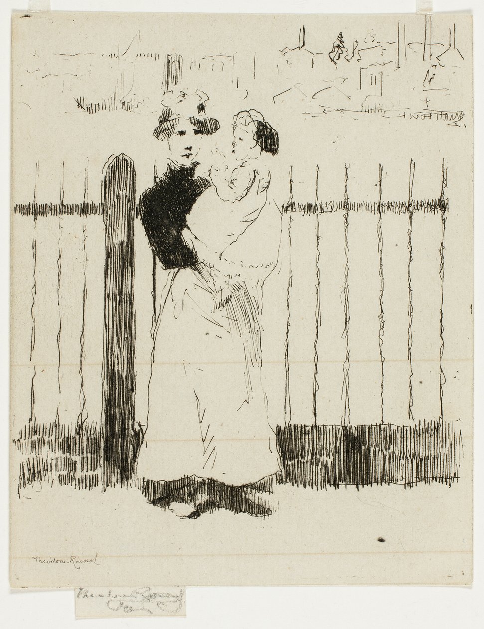 Emma and Her Baby, Chelsea Embankment by Theodore Roussel