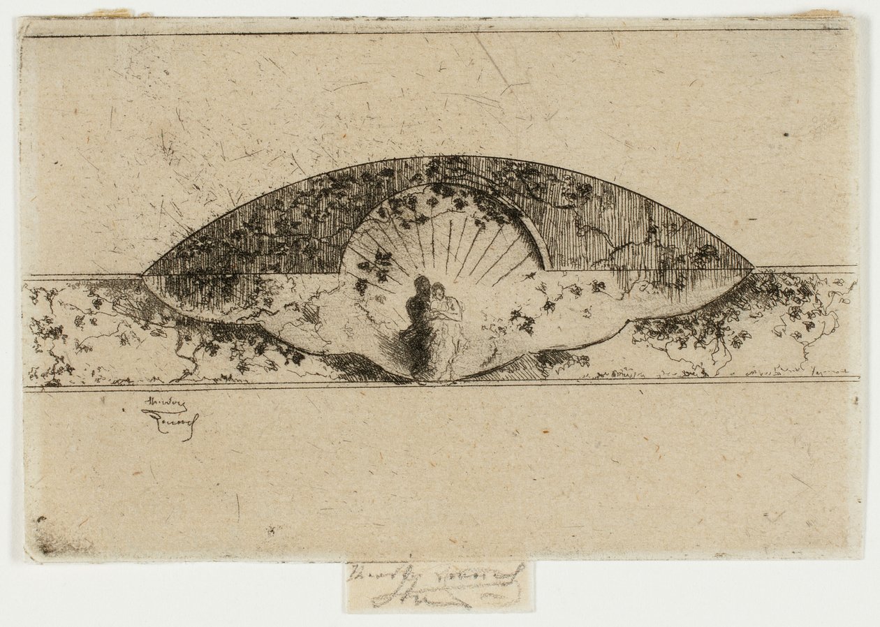 Jupiter and Alcmene Medallion, Sketch for Decoration of a Frame by Theodore Roussel