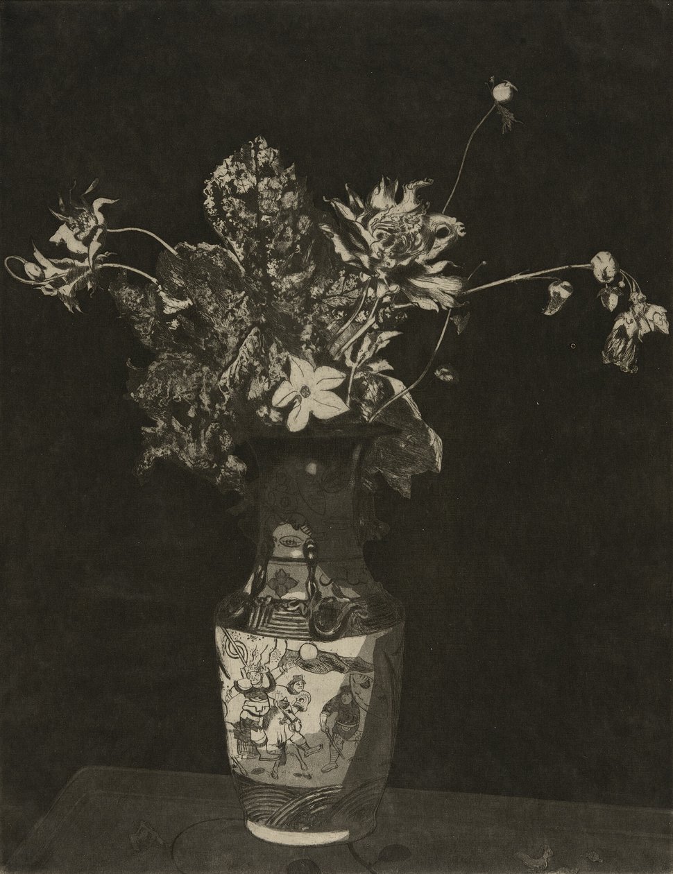 The Agony of Flowers (Black and White Version) by Theodore Roussel