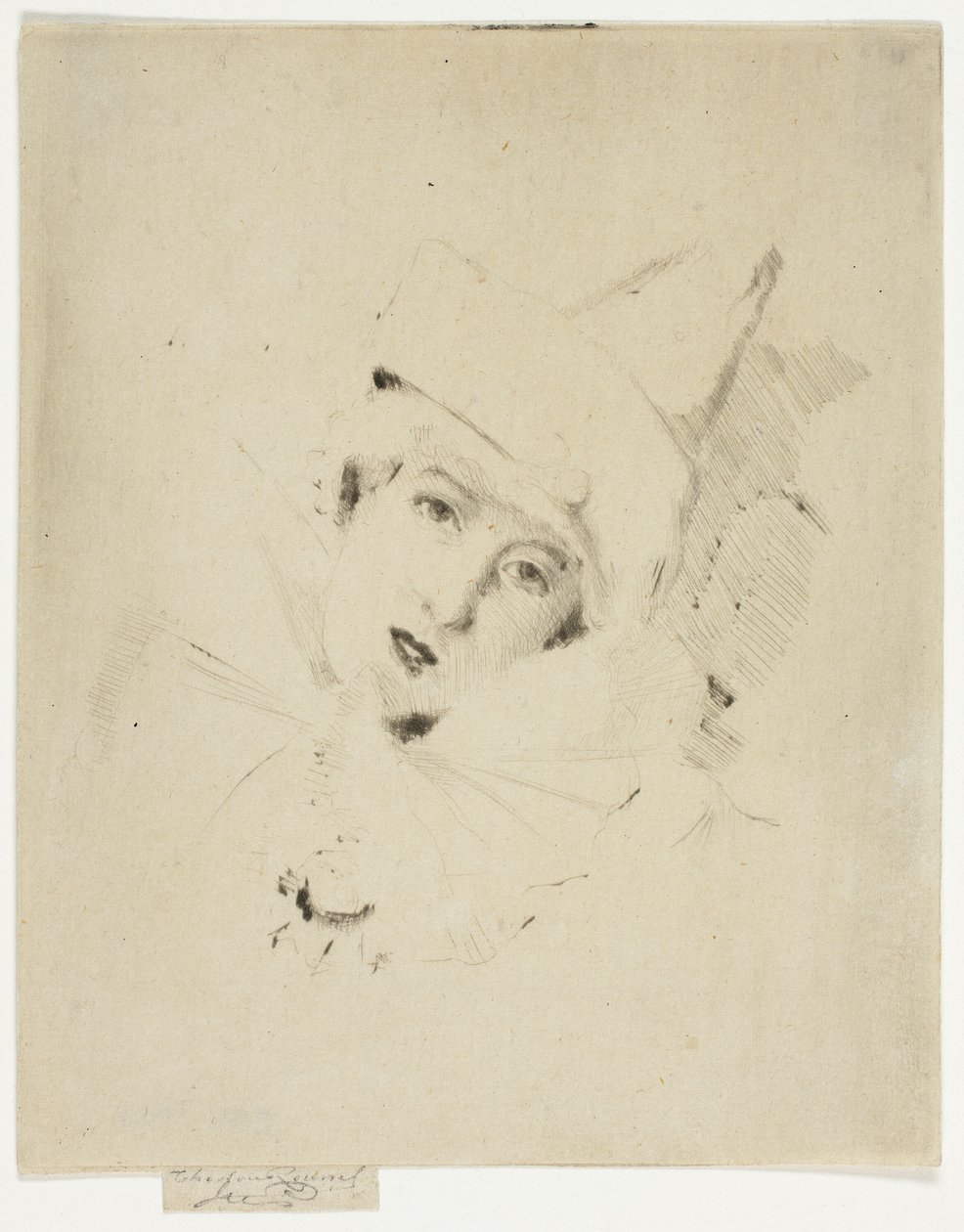 Pierrot, Portrait of the Lady A. C. by Theodore Roussel