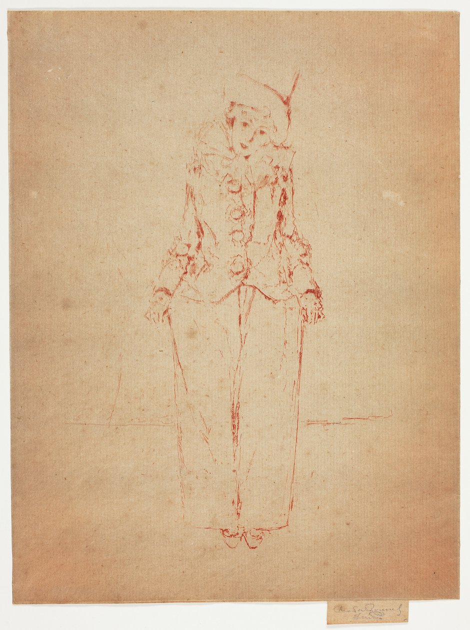 Pierrot en Pied, Portrait of the Lady A. C. by Theodore Roussel