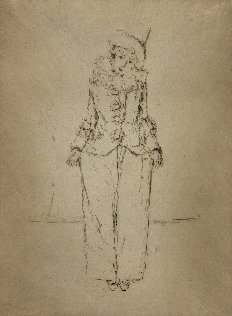 Pierrot en Pied, Portrait of the Lady A. C. by Theodore Roussel