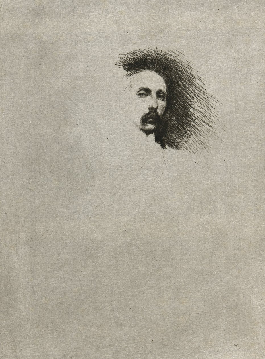 Portrait of Basil Gotto (Black and White Version) by Theodore Roussel