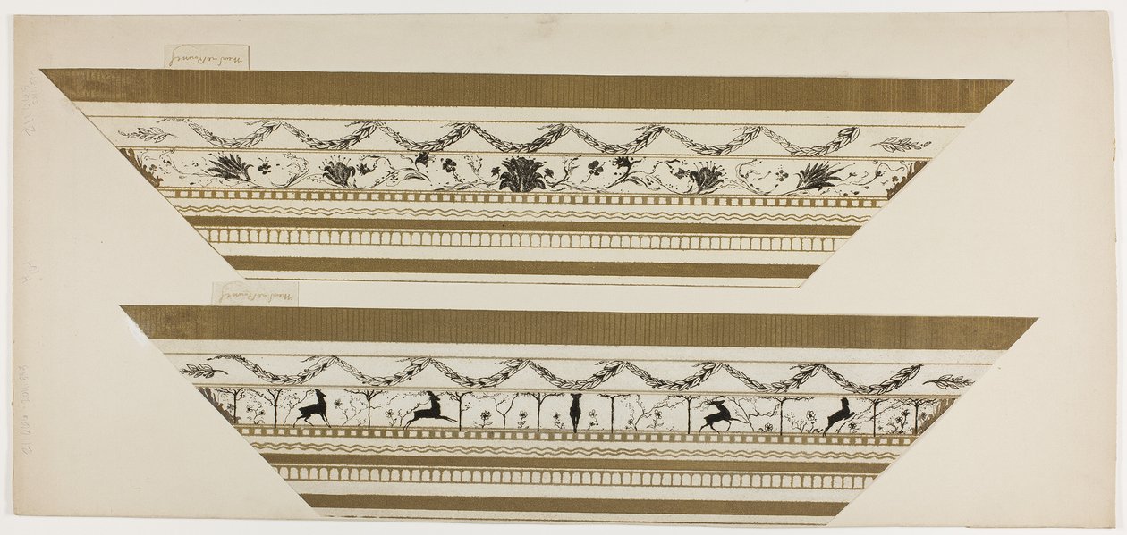 Stag and Flower Pattern Frame (side frame section) by Theodore Roussel
