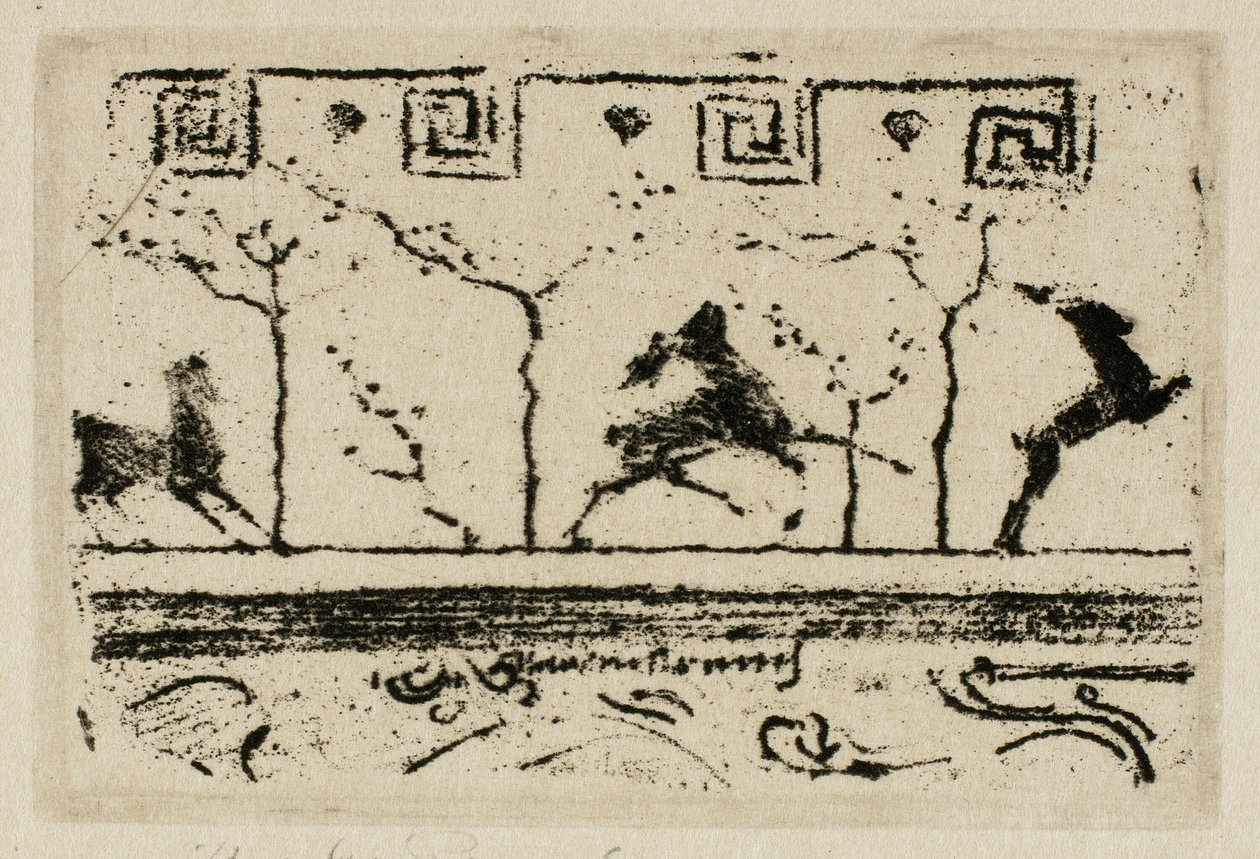Stags, A Study for the Decoration of a Frame (Third Version)