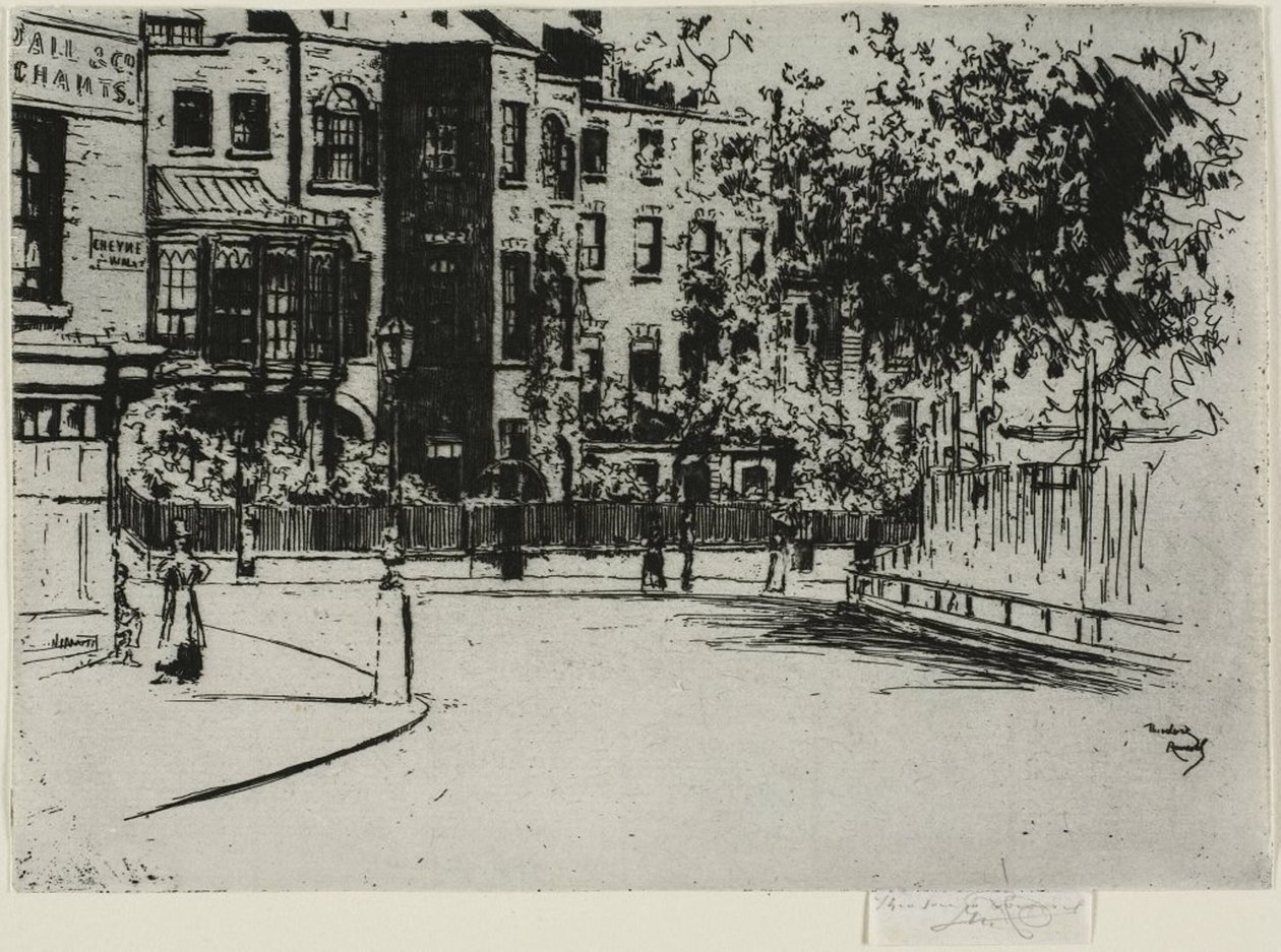 The Corner of Cheyne Walk, Chelsea by Theodore Roussel