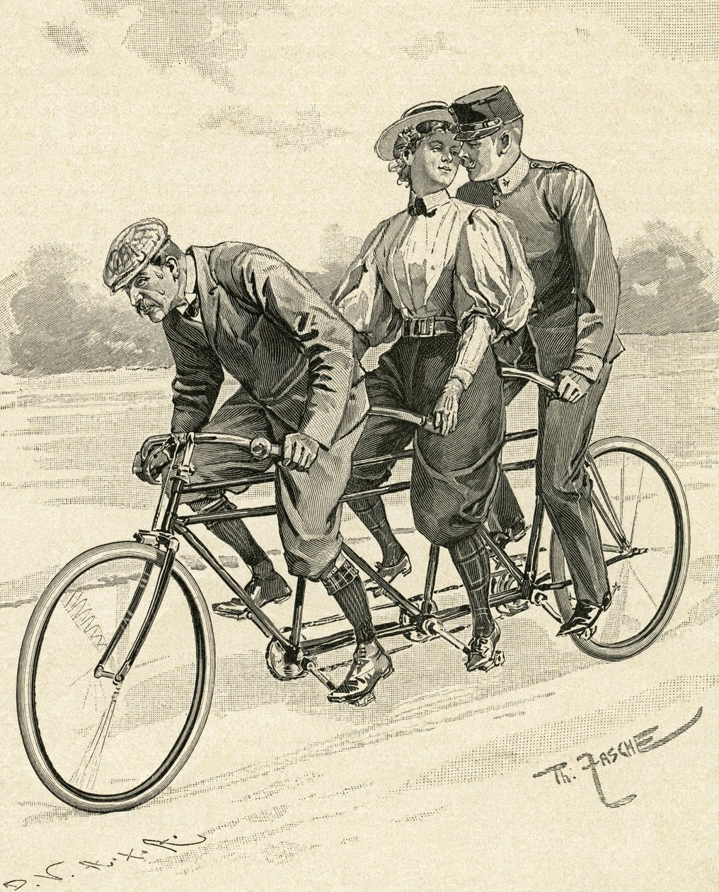 Tandem bike art outlet