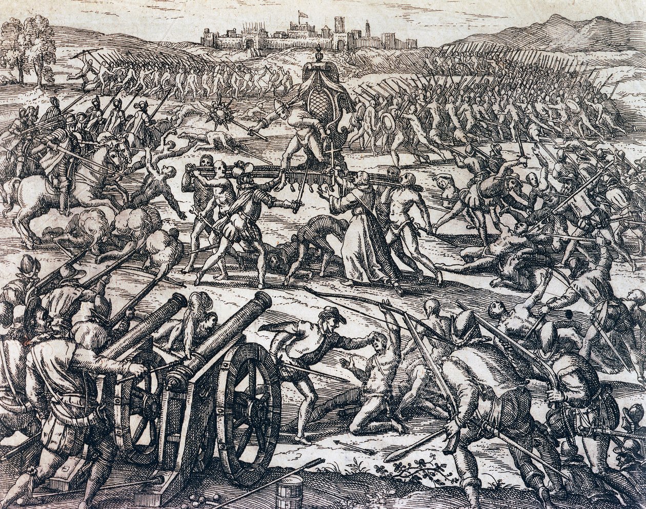 Francisco Pizarro's troops capturing Inca Emperor Atahualpa during ...