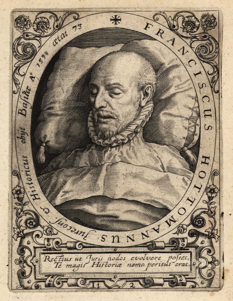 Francois Hotman on His Deathbed by Theodore de Bry