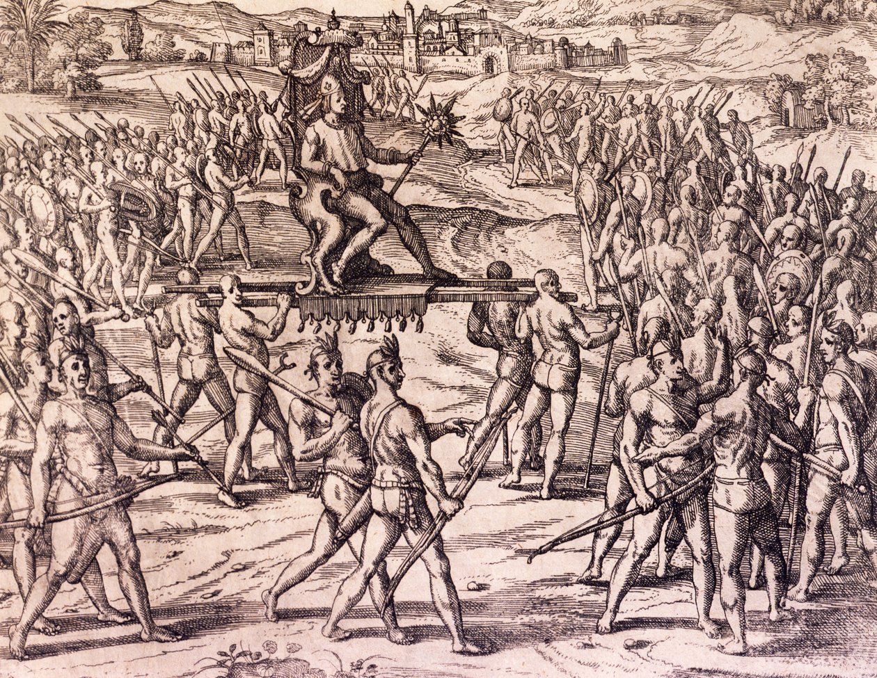 Inca Emperor Atahualpa defeated by Francisco Pizarro