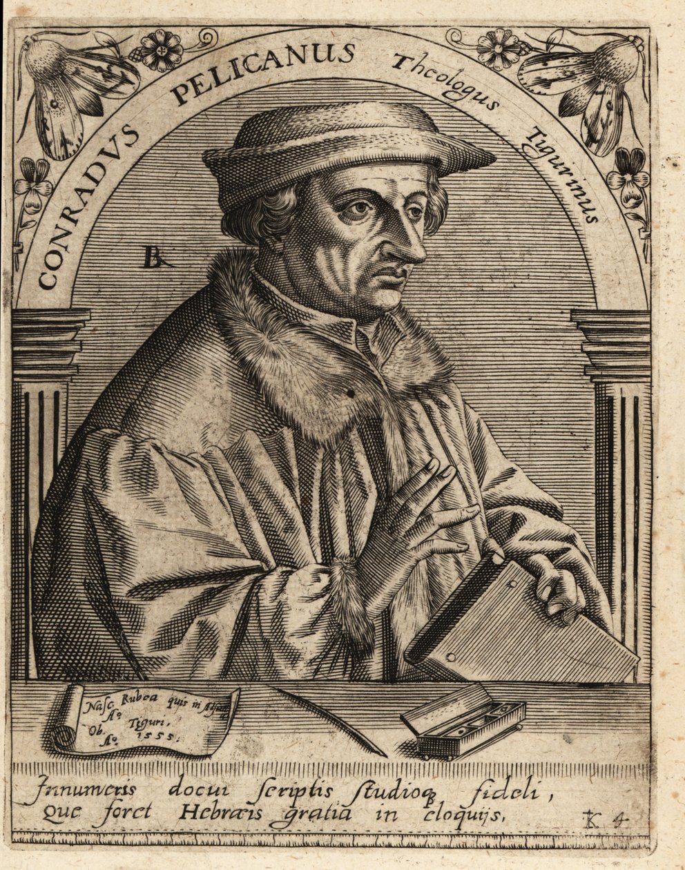 Konrad Pellikan by Theodore de Bry