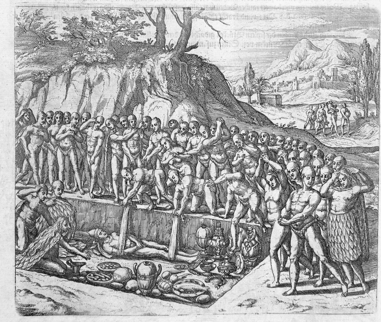 Method of burial of Peruvian kings and nobility from Girolamo Benzoni