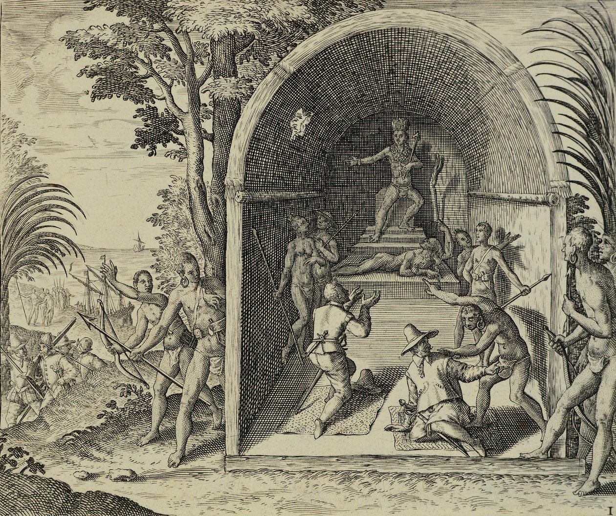 Portuguese Navigators Arriving in Ethiopia by Theodore de Bry