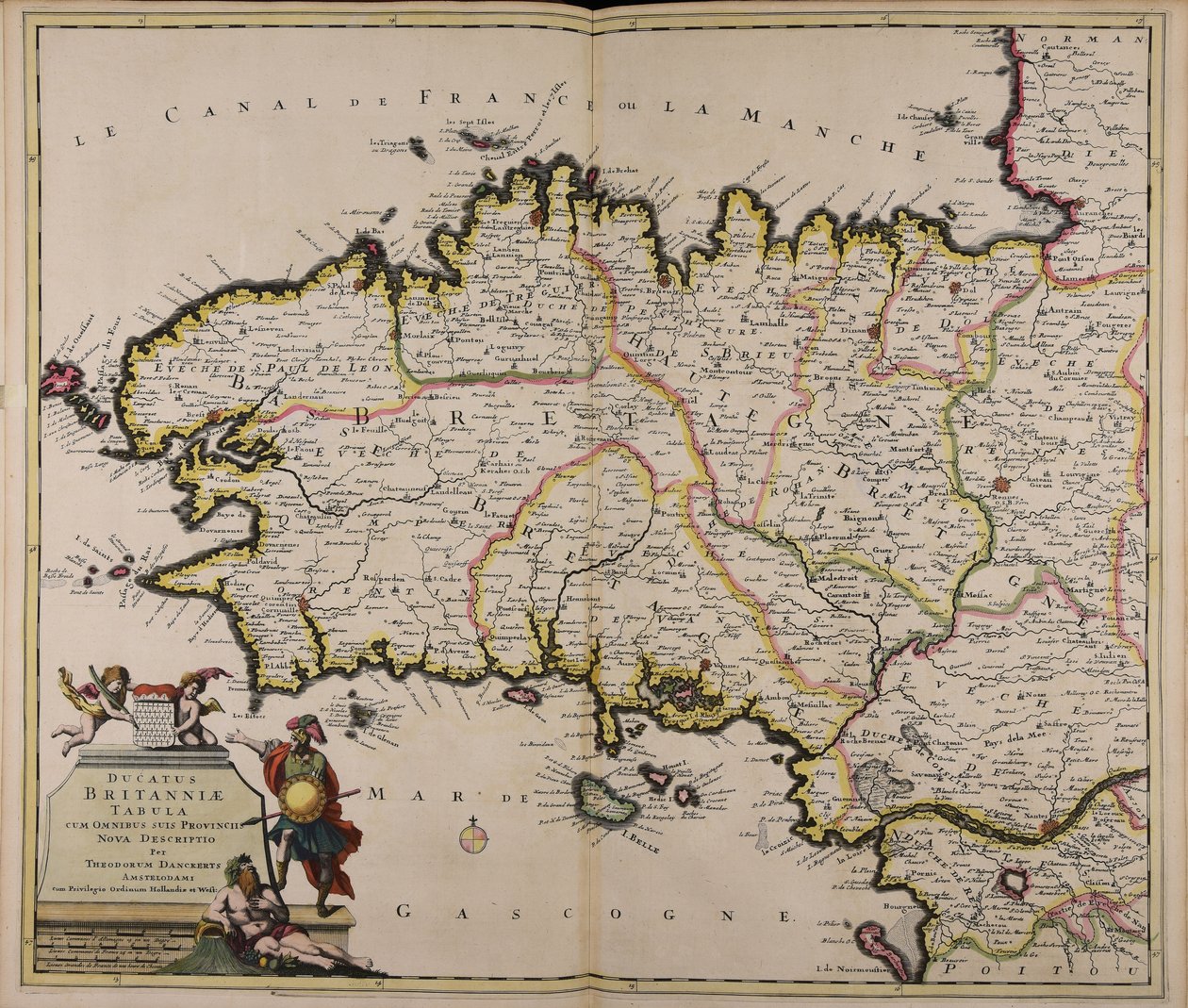 New Description of the Duchy of Brittany with All Its Provinces by Theodorus Danckerts