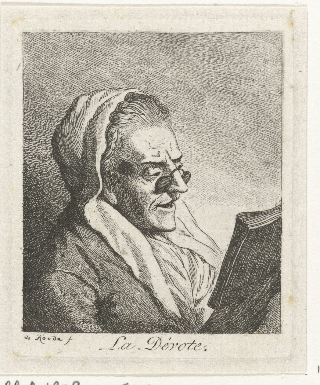 Reading Old Woman with Pince-Nez (La Dévote) by Theodorus de Roode