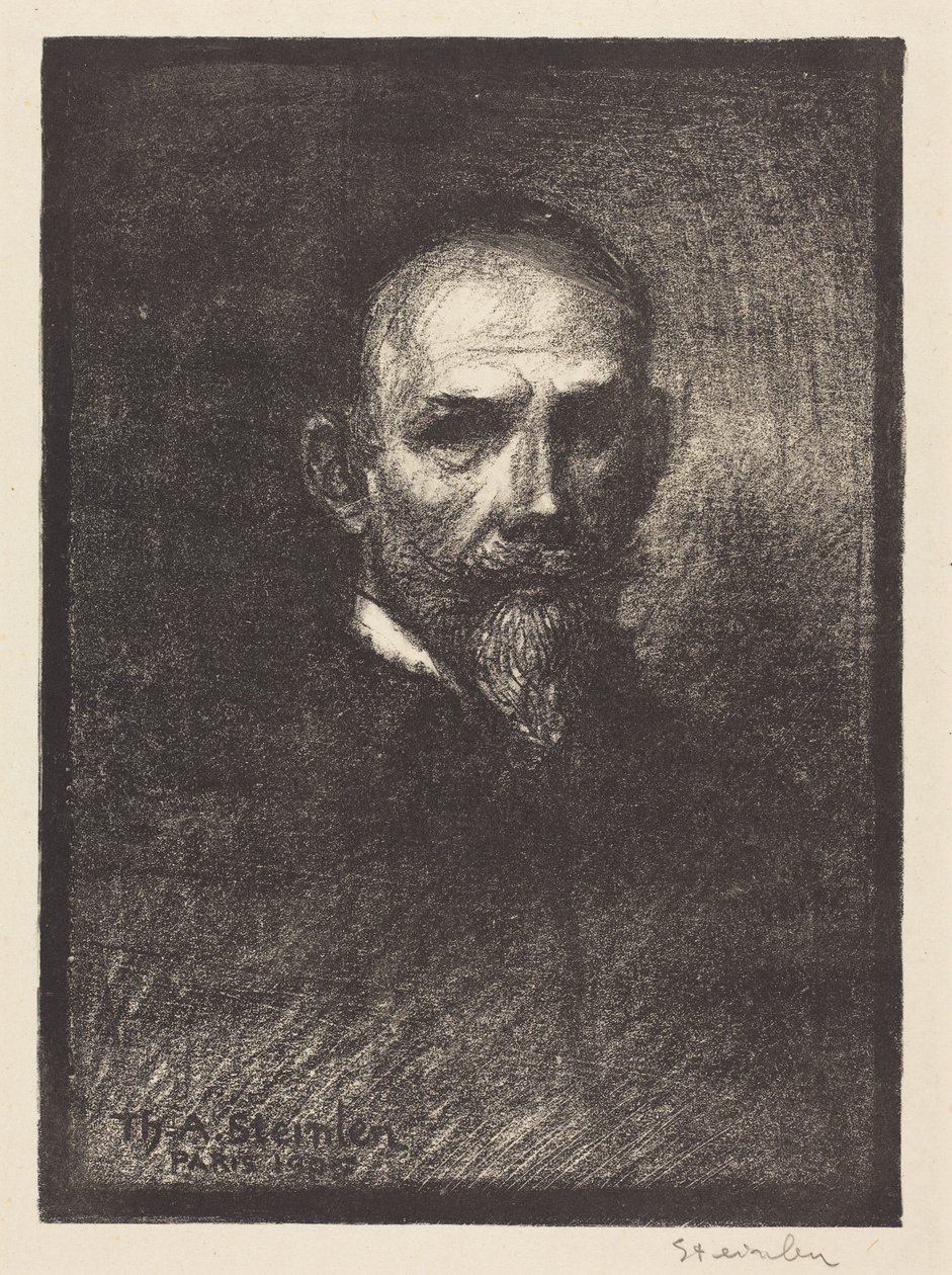 Self-Portrait (Steinlen facing, head straight) by Théophile Alexandre Steinlen