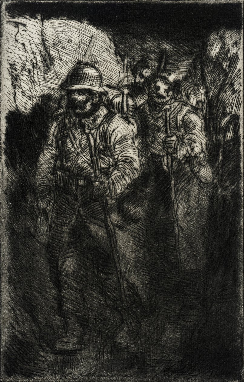 Soldiers Walking by Théophile Alexandre Steinlen