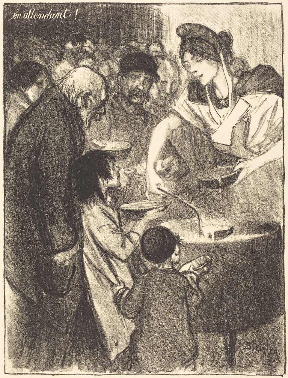 Waiting by Théophile Alexandre Steinlen