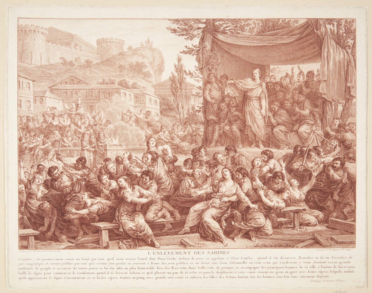 The Rape of the Sabine Women by Therèse Éléonore Lingée