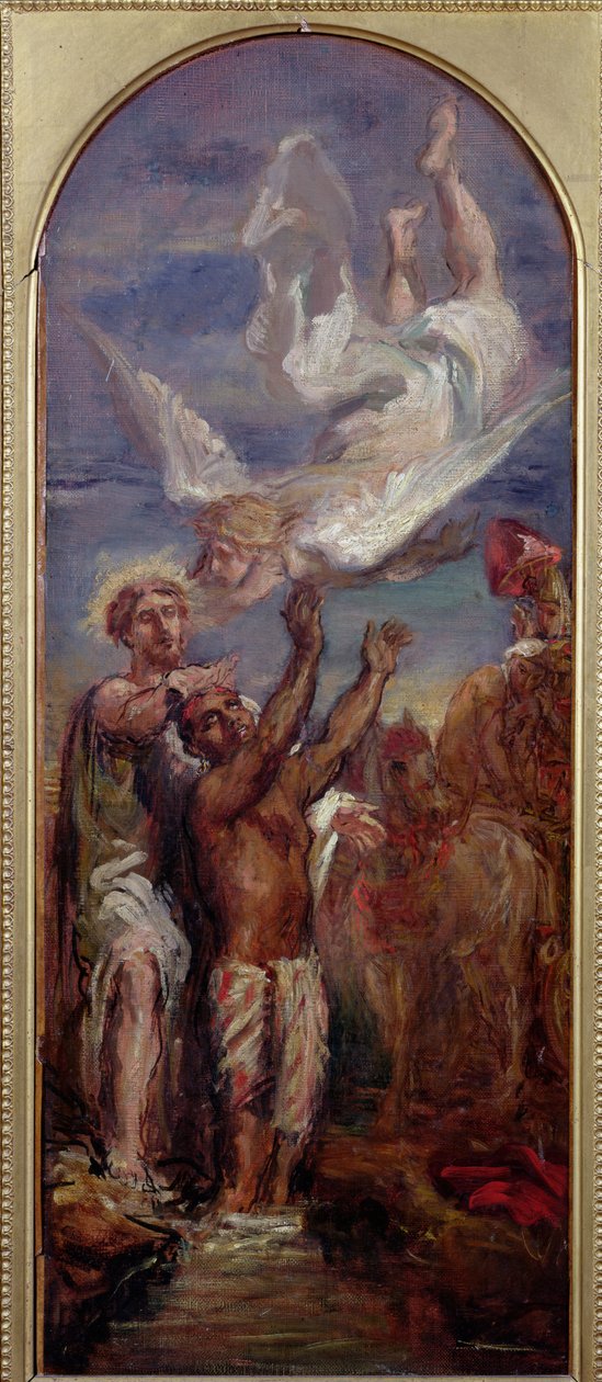 Study for St. Philip Baptising the Eunuch of the Queen of Ethiopia by Théodore Chassériau