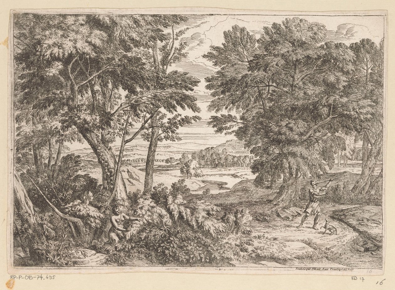 Arcadian Landscape with Cephalus and Procris by Théodore