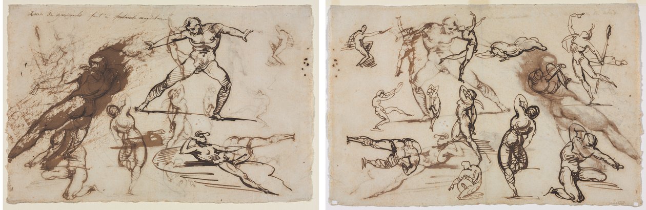 Sheet of Sketches (recto) Sheet of Sketches (verso), 1819 by Theodore Gericault