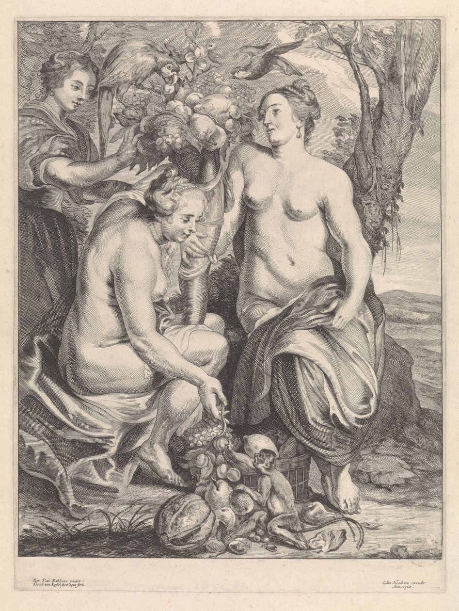 The Horn of Plenty by Théodorus van Kessel