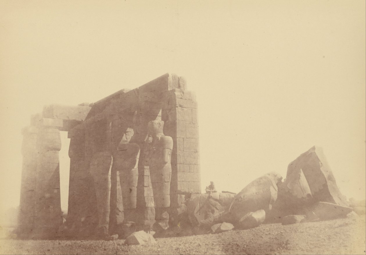 (Close View of the Colossus of the Ramasseum) by Théodule Devéria