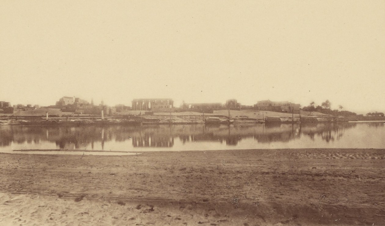 Overview of Luxor taken from the Opposite Bank by Théodule Devéria