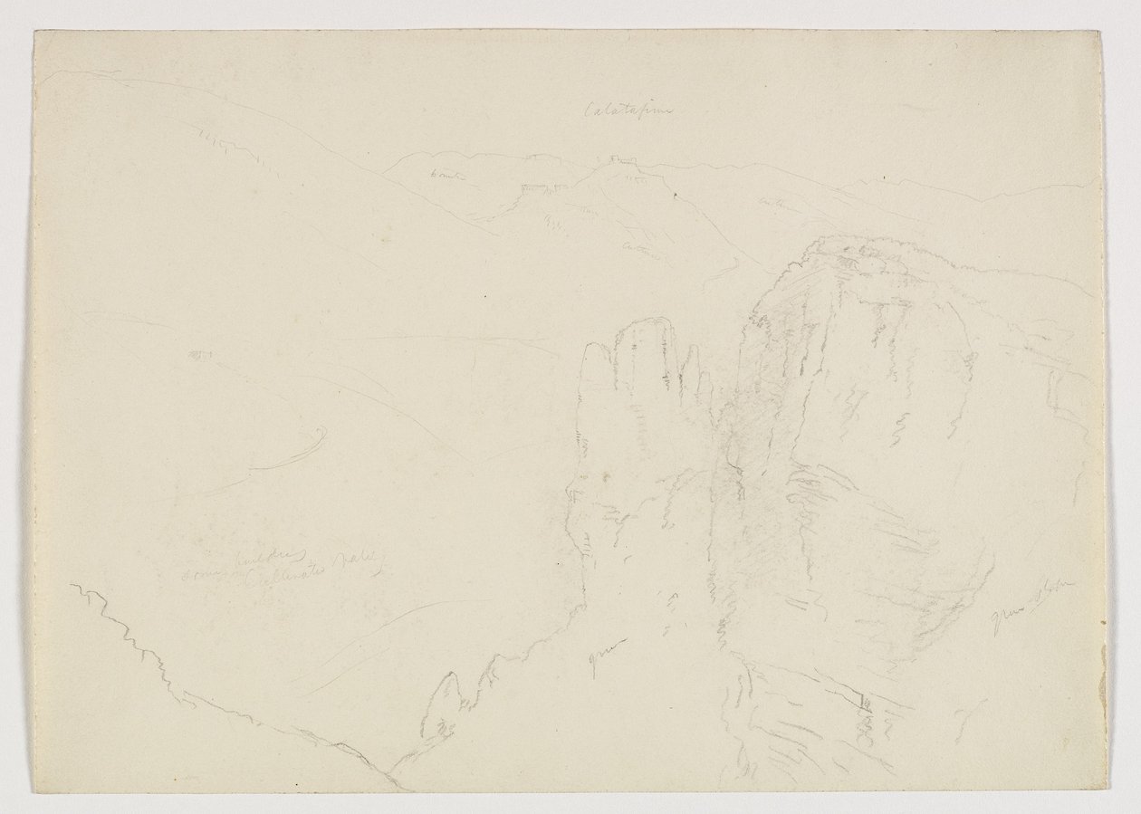 View of Calatafimi from Segesta, Sicily, 1842 by Thomas Cole