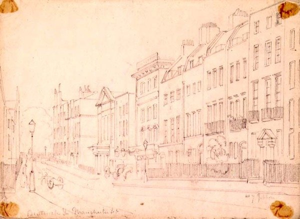 Bentinck Street, off Manchester Square, London, c.1850 by Thomas Colman Dibdin